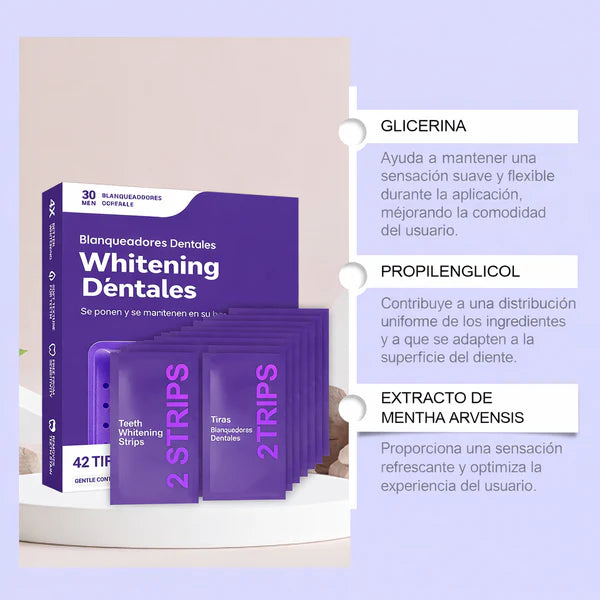 🦷 Tiras Blanqueadoras Dentales MEANSMIL