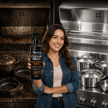 RENOVA CLEAN PRO® | Limpia Ollas, Parrillas y Óxido 500ml