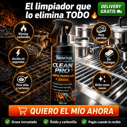 RENOVA CLEAN PRO® | Limpia Ollas, Parrillas y Óxido 500ml
