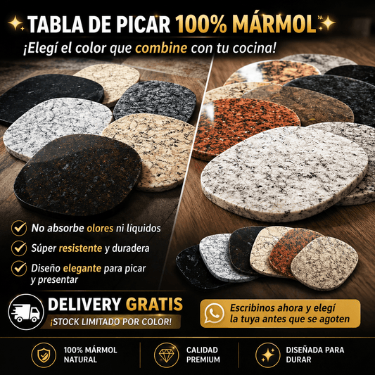 TABLA DE PICAR DE MARMOL NATURAL - Origen Natural