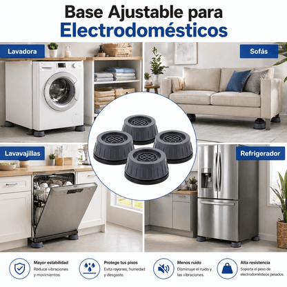 Kit de 4 Patitas Antideslizantes Para Lavarropa