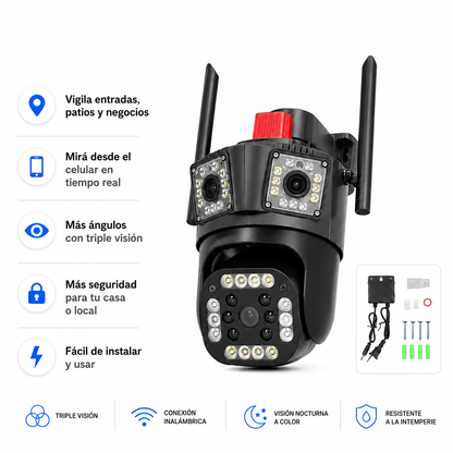 LUO CAMARA® Wifi Triple Visor - Vigila lo que más te importa