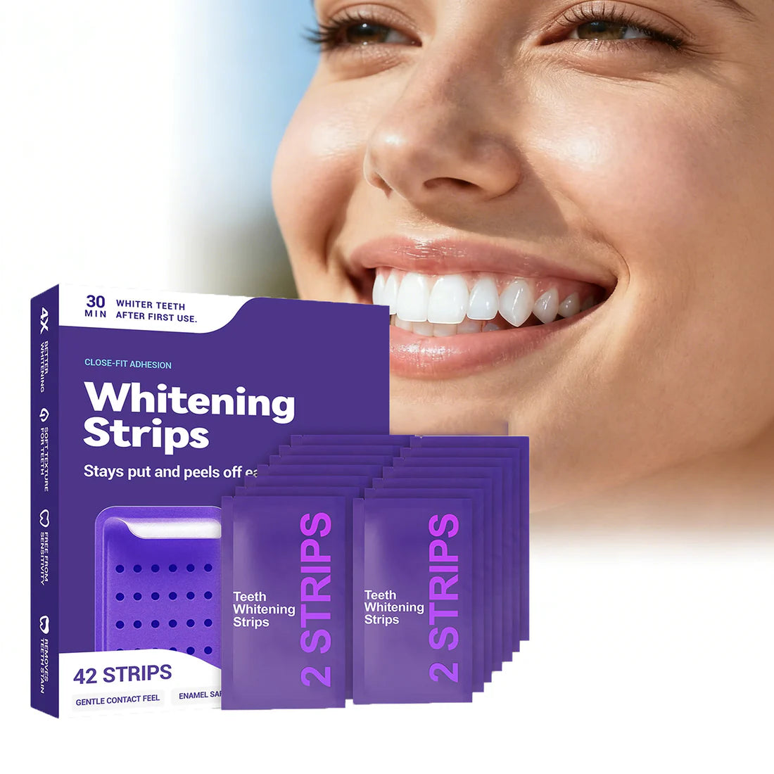 🦷 Tiras Blanqueadoras Dentales MEANSMIL